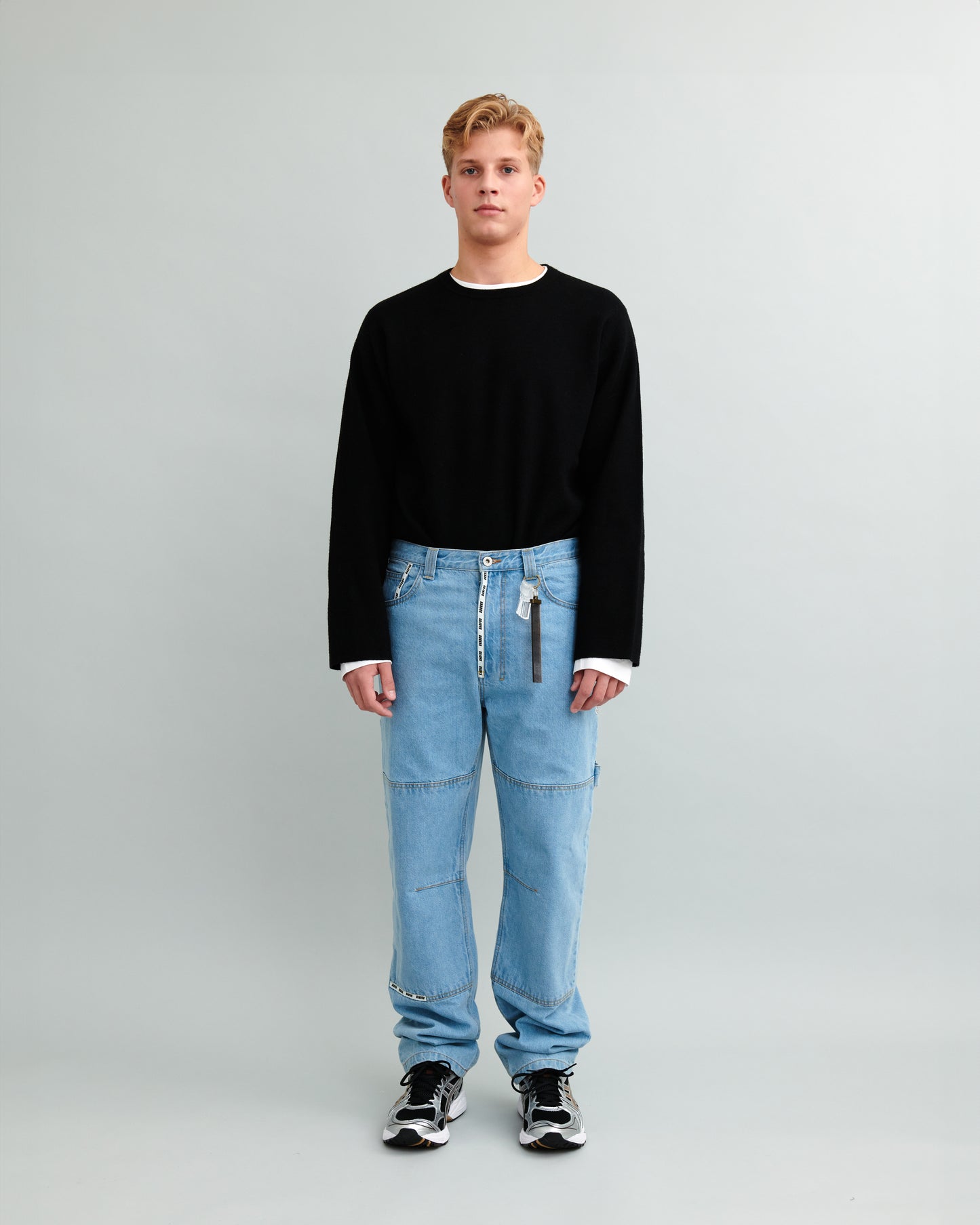 Logo Tape Cargo Jeans