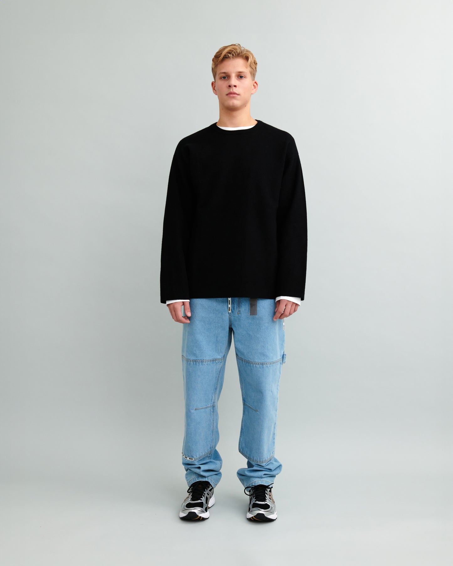 Elbow Slit C-neck Knit