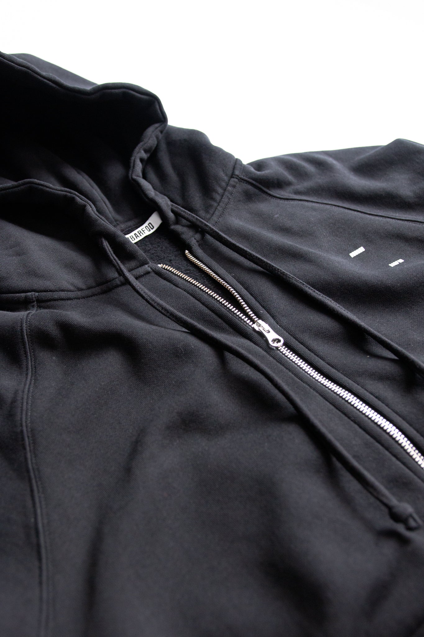 Cropped 2 way zip hoodie