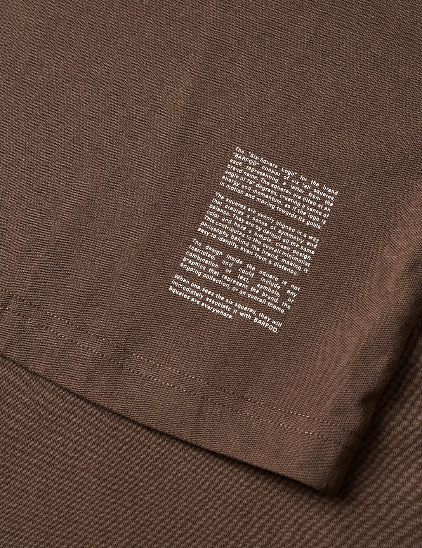 Six-square T-shirt Brown