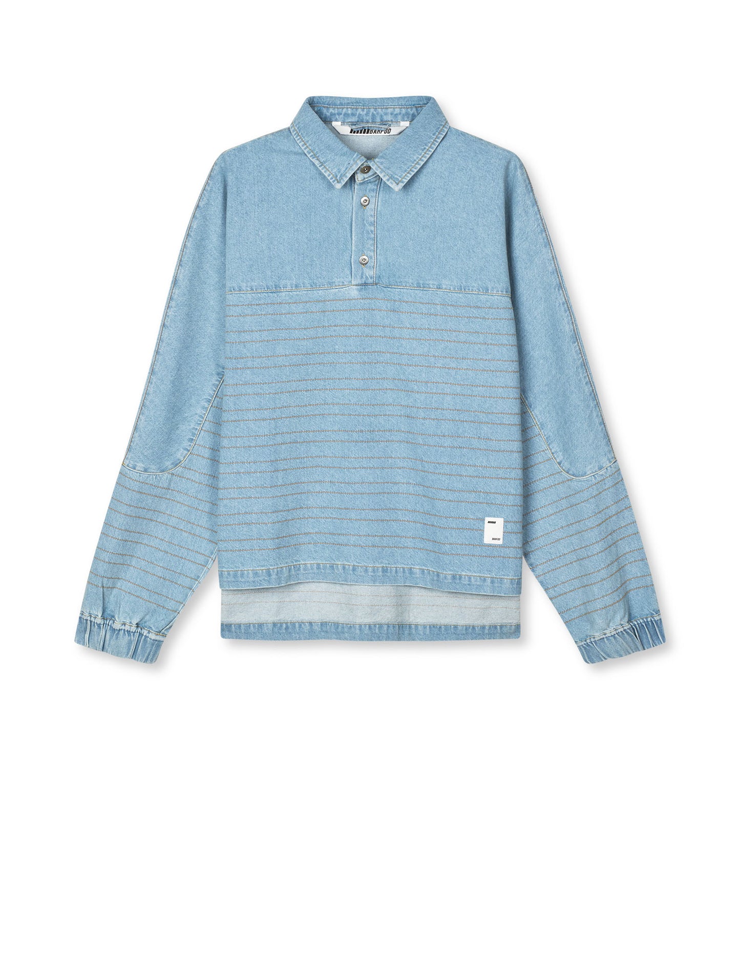 Long Sleeve Denim Polo